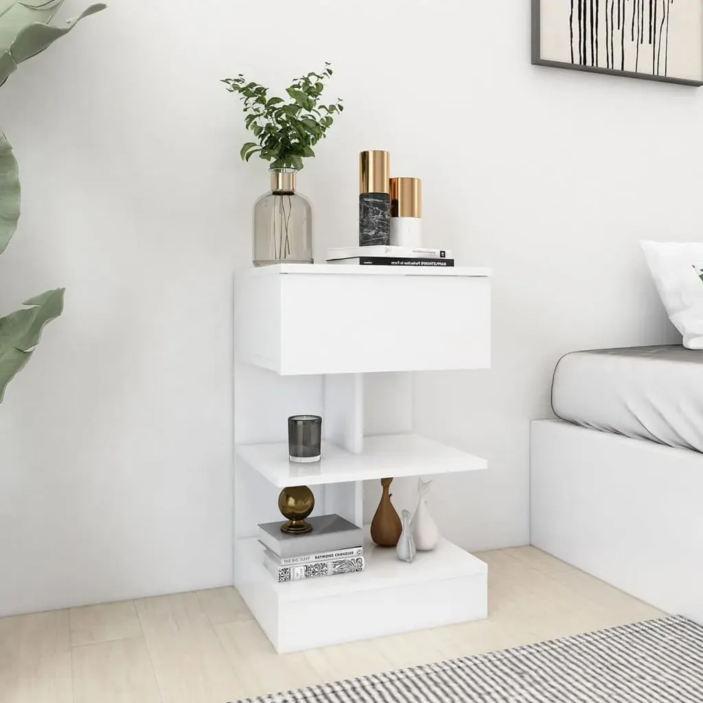 Bedside Cabinets 2 pcs White 40x35x65 cm Engineered Wood Price