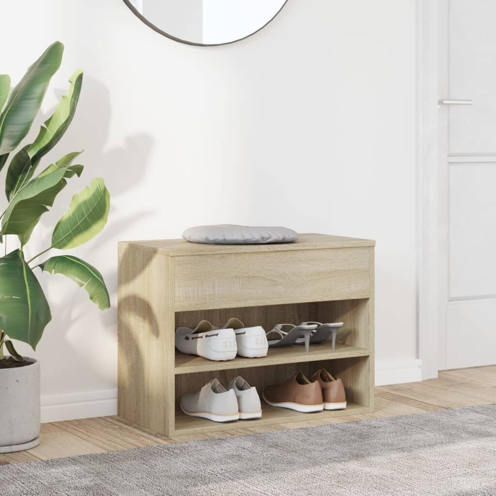 Shoe Bench Sonoma Oak 60x30x45 cm Engineered Wood Price