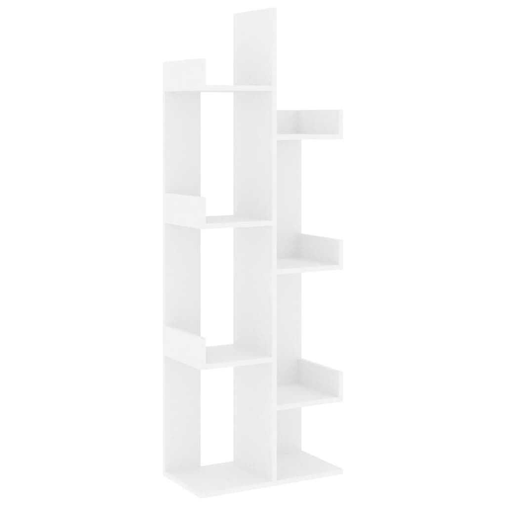 Book Cabinet White 48x25.5x140 cm Engineered Wood Price