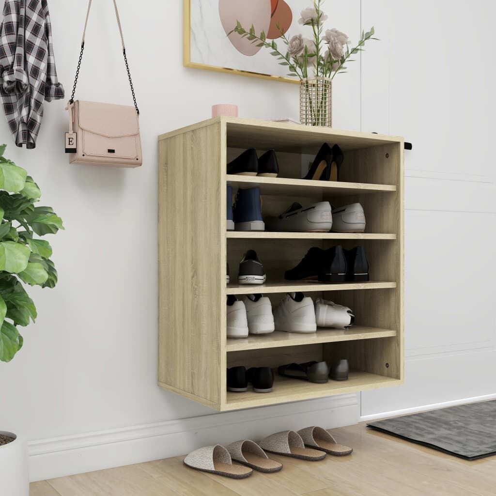 Shoe Cabinet Sonoma Oak 60x35x70 cm Engineered Wood Price