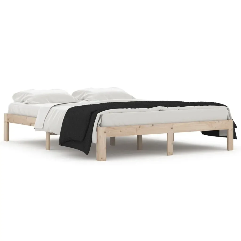 Bed Frame without Mattress Solid Wood 150x200 cm Price