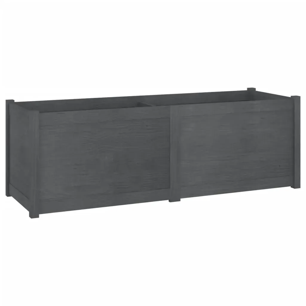 Garden Planter Grey 150x50x50 cm Solid Pinewood Price