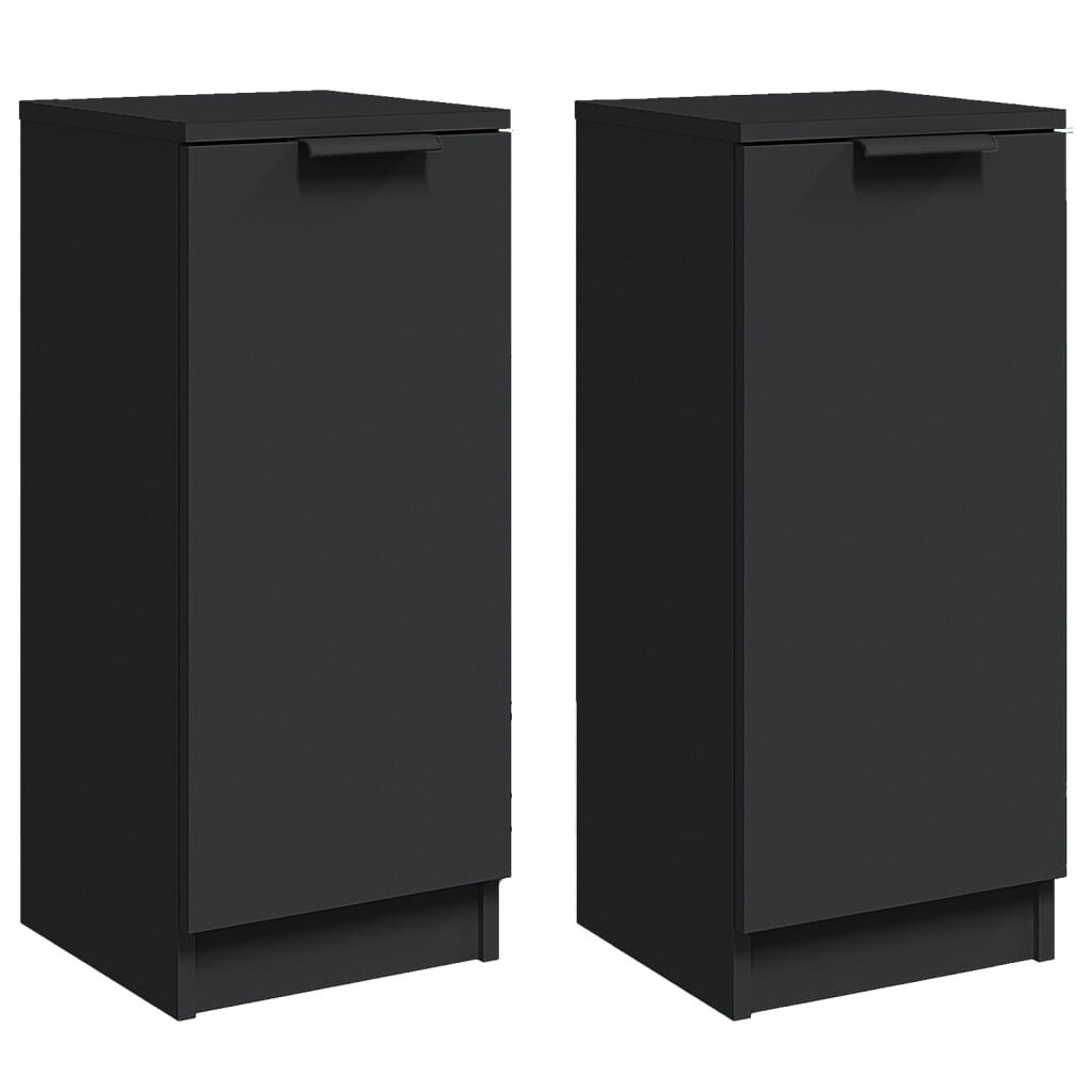 Sideboards 2 pcs Black 30x30x70 cm Engineered Wood Price