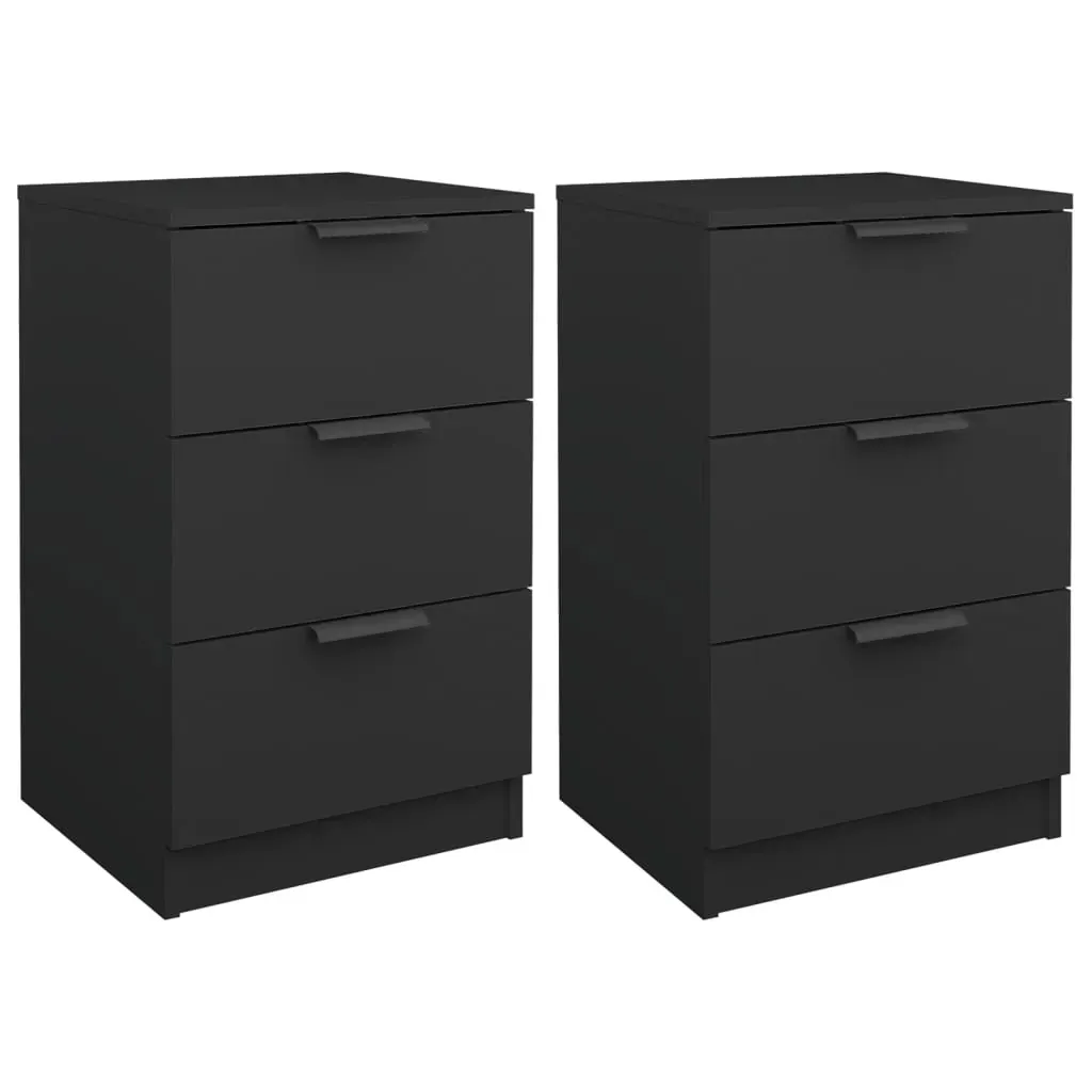 Bedside Cabinets 2 pcs Black 40x36x65 cm Price