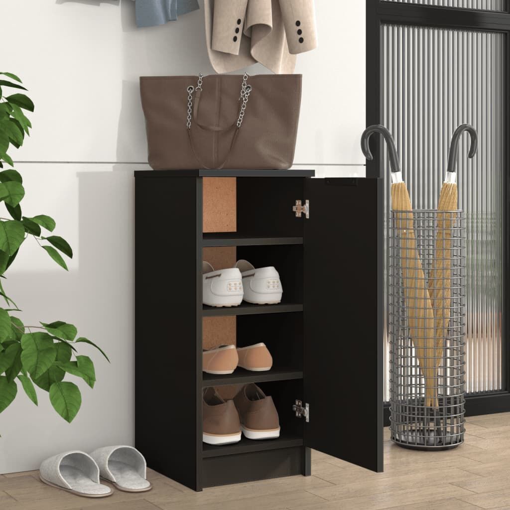 Shoe Cabinet Black 30x35x70 cm Engineered Wood Price