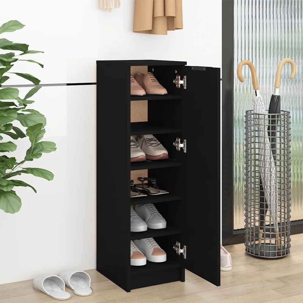 Shoe Cabinet Black 30x35x100 cm Engineered Wood Price