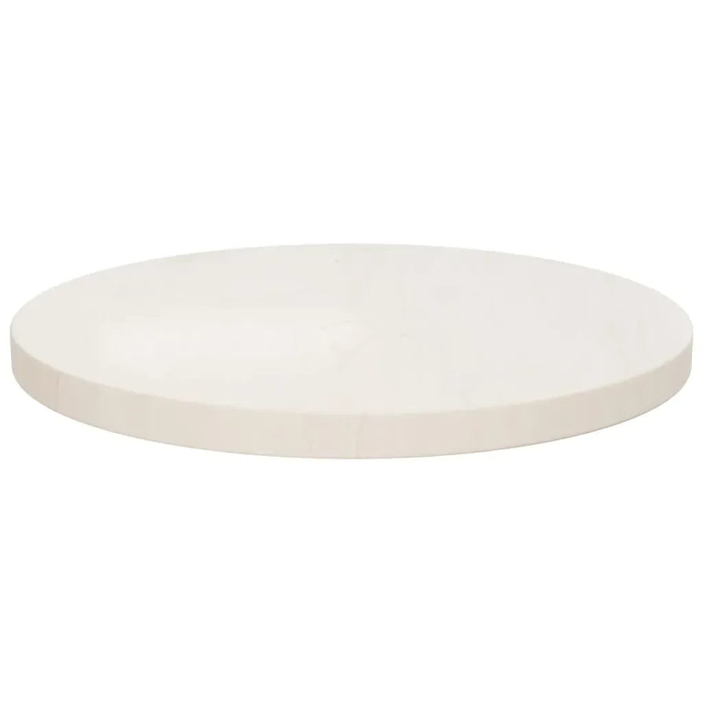 Table Top White Ø40x2.5 cm Solid Wood Pine Price