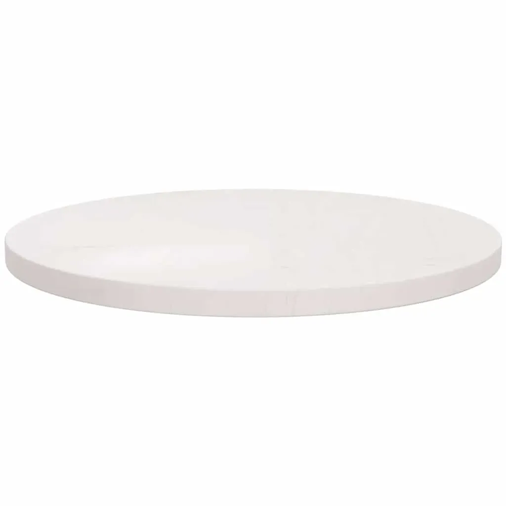 Table Top White Ø50x2.5 cm Solid Wood Pine Price