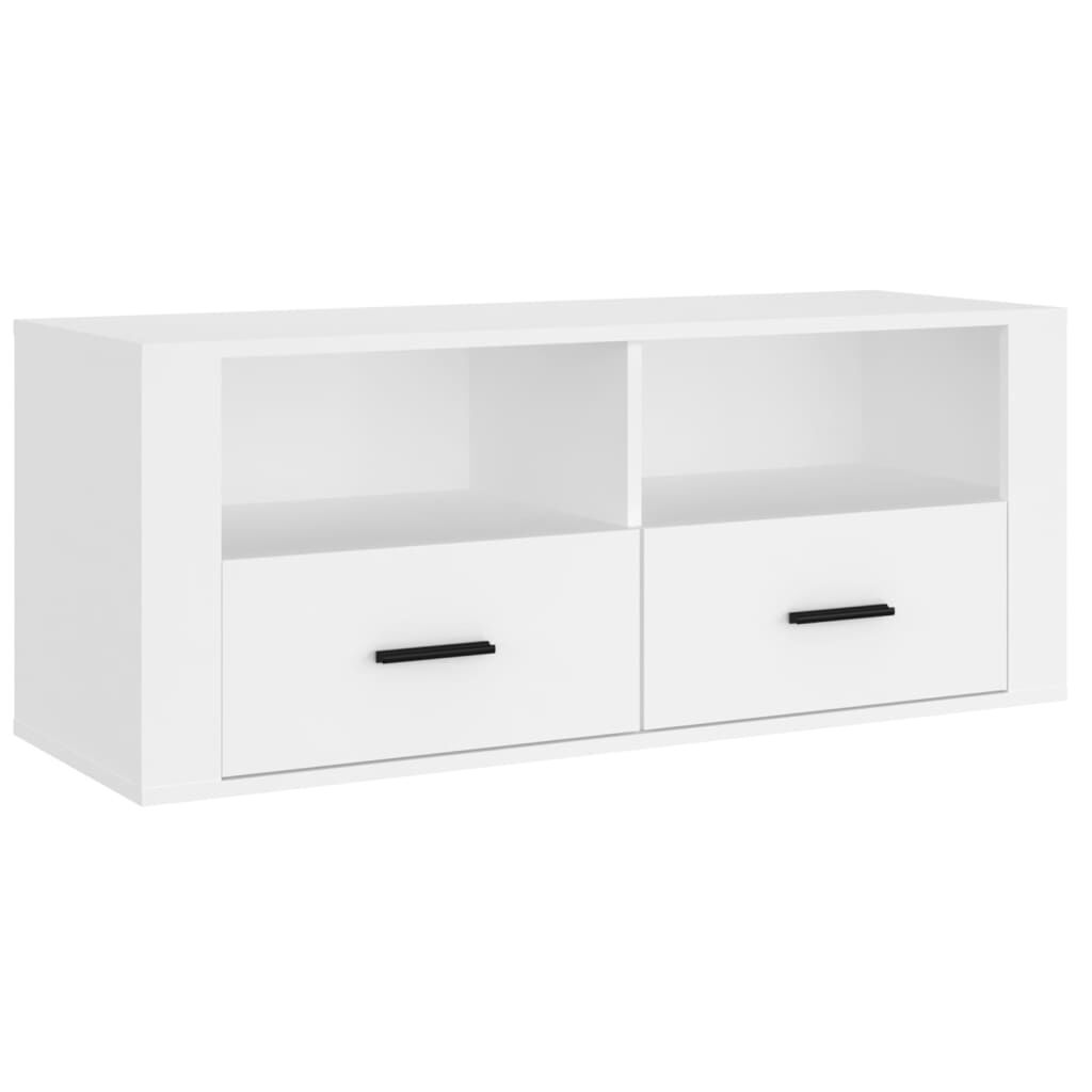 TV Cabinet White 100x35x40 cm Engineered Wood Price