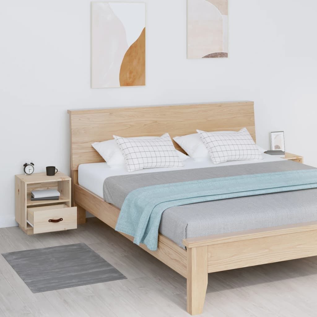 Bedside Cabinets 2 pcs 40x34x45 cm Solid Wood Pine Price