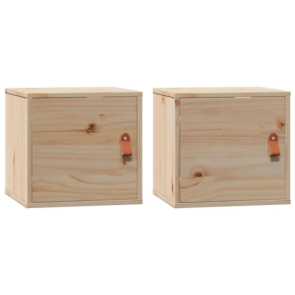Wall Cabinets 2 pcs 31.5x30x30 cm Solid Wood Pine Price