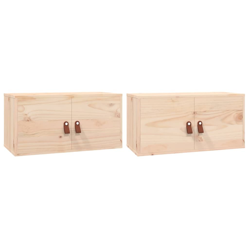 Wall Cabinets 2 pcs 60x30x30 cm Solid Wood Pine Price