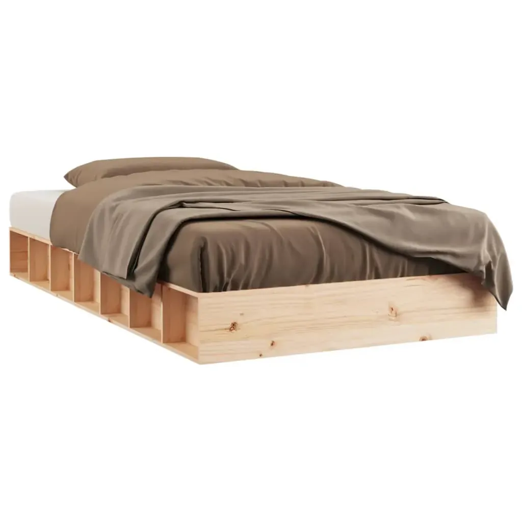 Bed Frame without Mattress 135x190 cm Solid Wood Price
