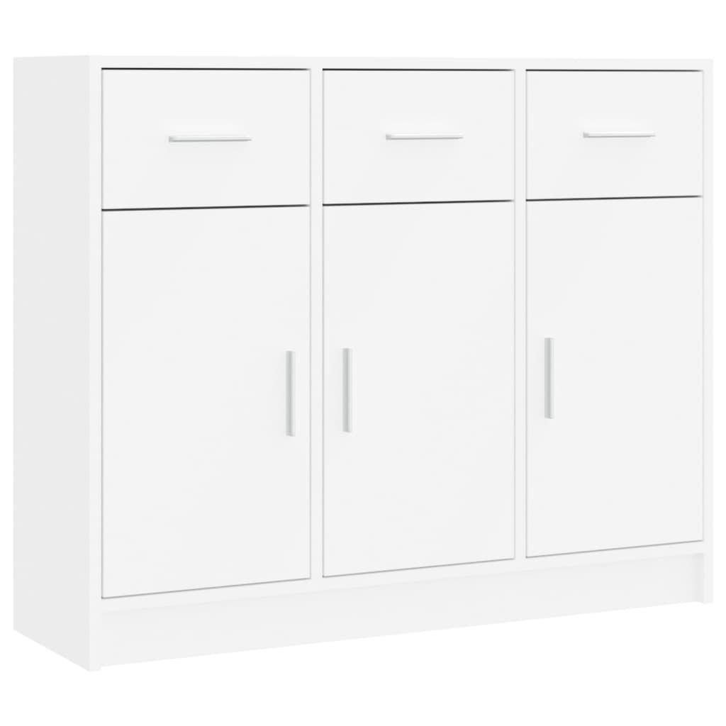 Sideboard White 91x28x75 cm Engineered Wood Price
