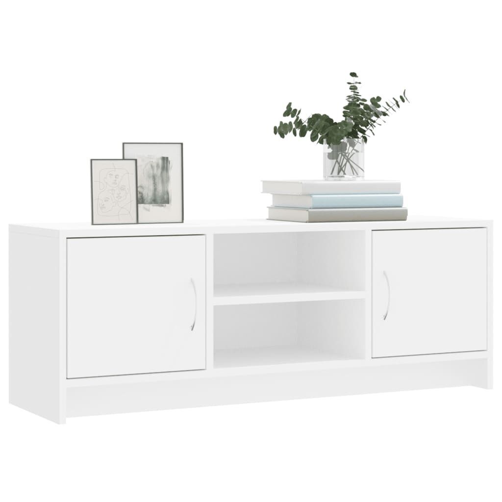 TV Cabinet White 102x30x37.5 cm Engineered Wood Price