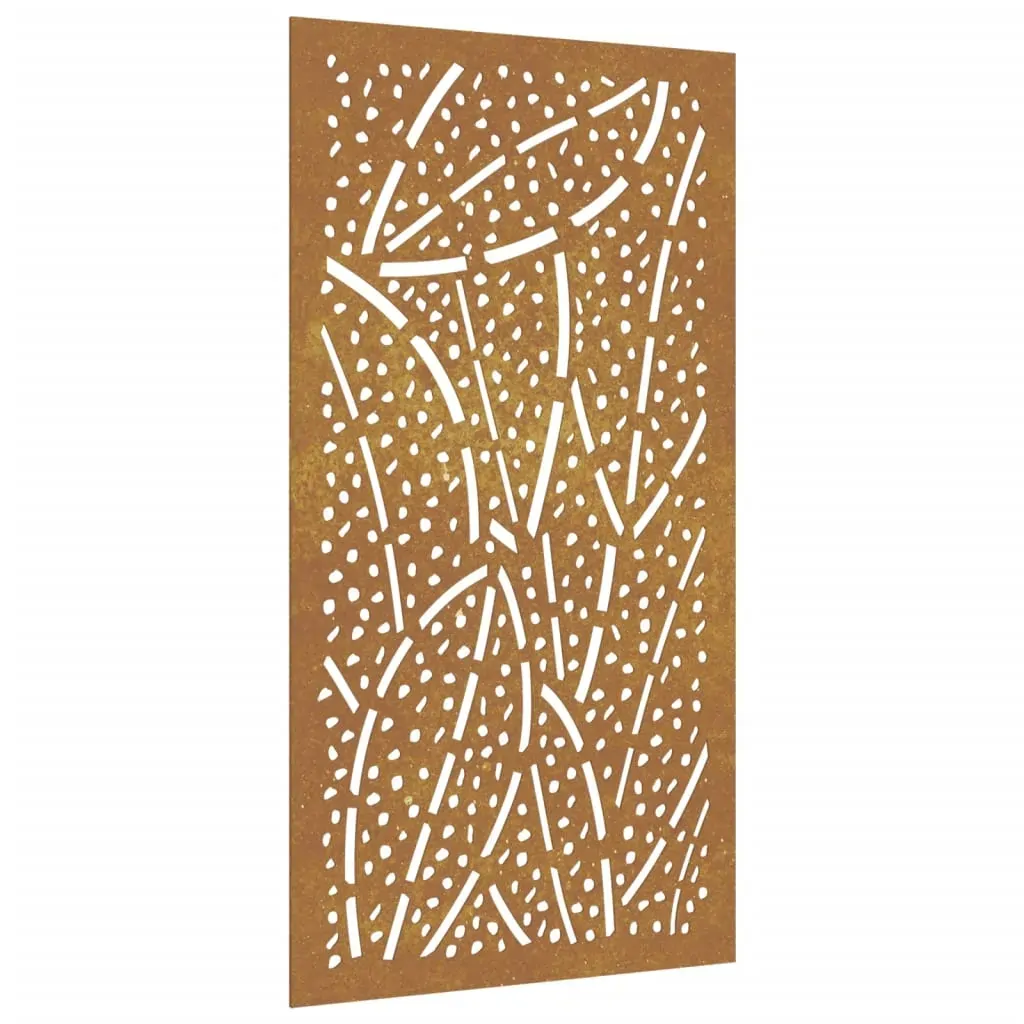 Garden Wall Decoration 105x55 cm Corten Steel Leaf Design Price