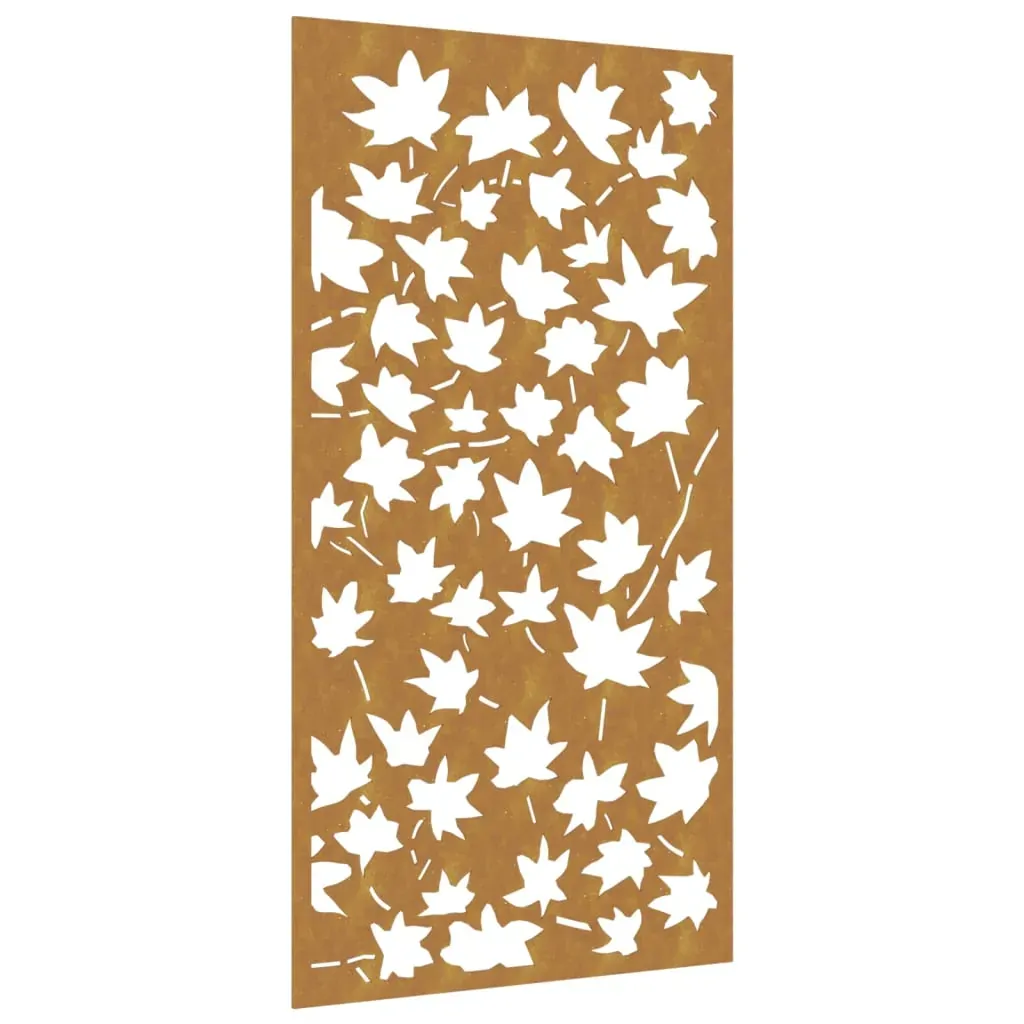 Garden Wall Decoration 105x55 cm Corten Steel Maple Leaf Design Price