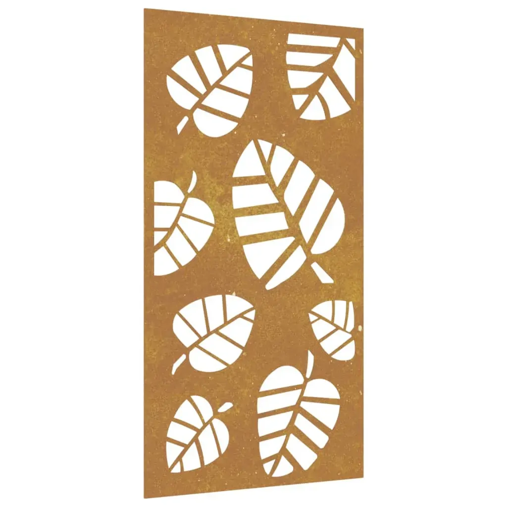Garden Wall Decoration 105x55 cm Corten Steel Leaf Design Price