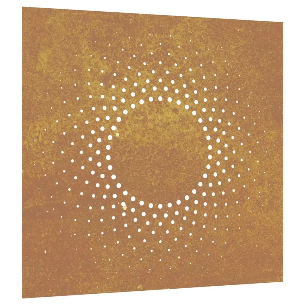 Garden Wall Decoration 55x55 cm Corten Steel Sun Design Price