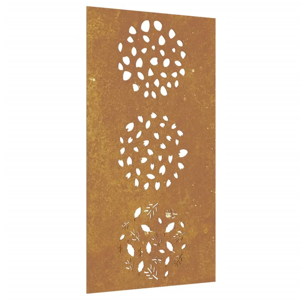 Garden Wall Decoration 105x55 cm Corten Steel Leaf Design Price