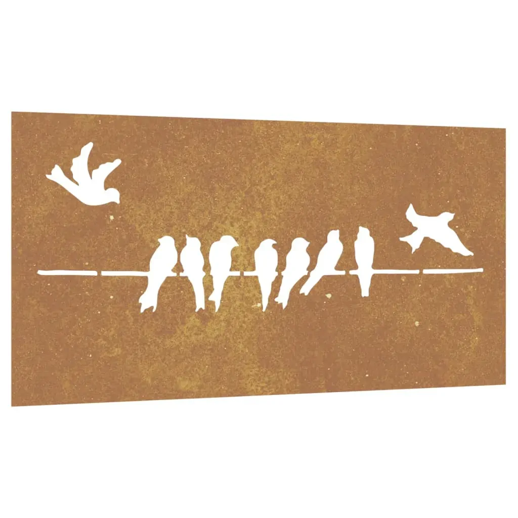 Garden Wall Decoration 105x55 cm Corten Steel Bird Design Price
