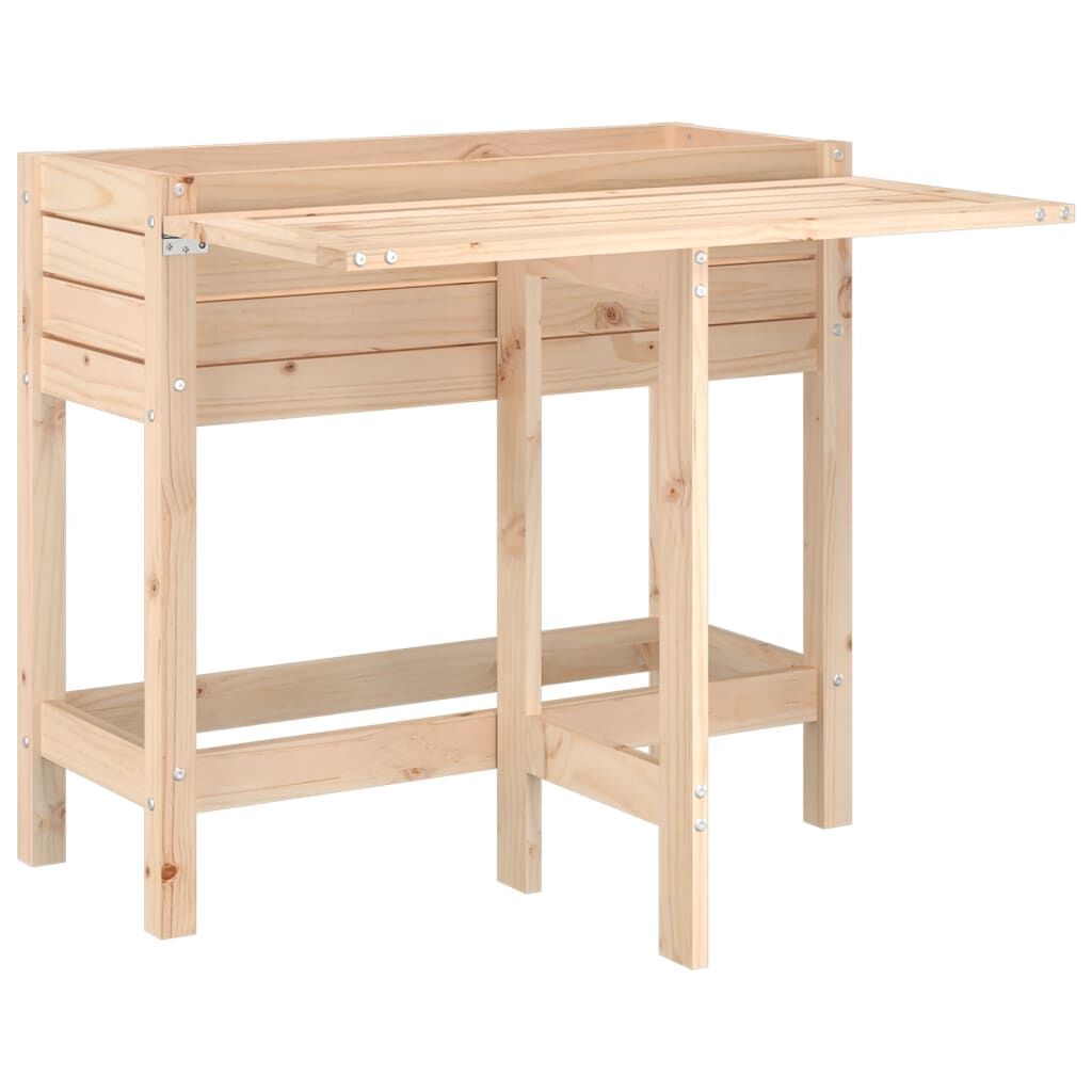Garden Planter with Folding Tabletop Solid Wood Pine Price