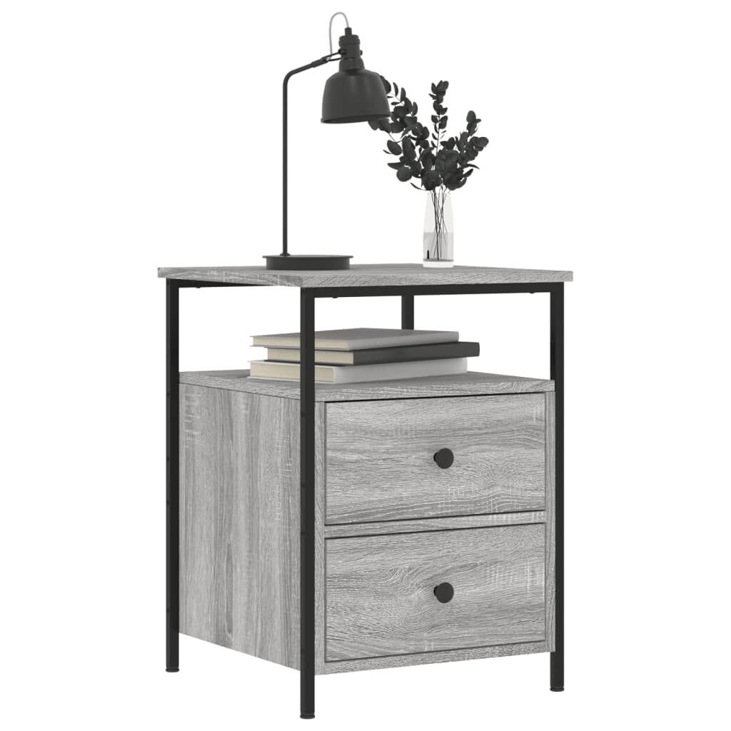 Bedside Cabinets 2 pcs Grey Sonoma 44x45x60 cm Engineered Wood Price