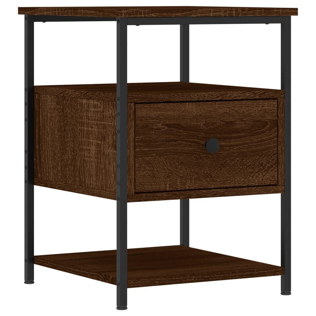 Bedside Cabinets 2 pcs Brown Oak 40x42x56 cm Engineered Wood Price