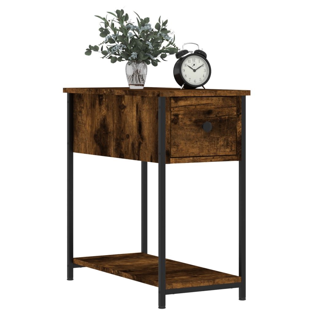 Bedside Cabinets 2 pcs Smoked Oak 30x60x60 cm Engineered Wood Price