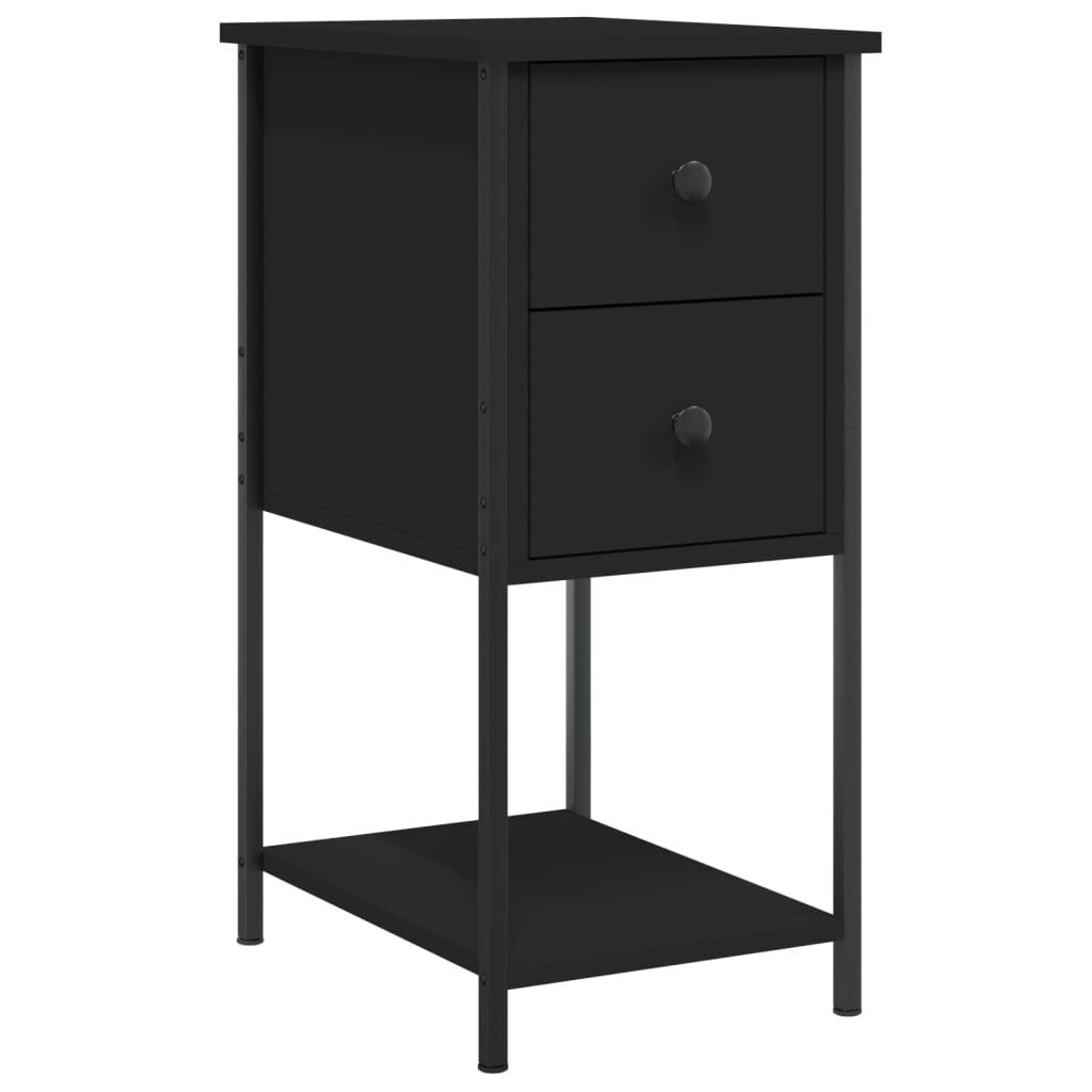 Bedside Cabinets 2 pcs Black 32x42x70 cm Engineered Wood Price