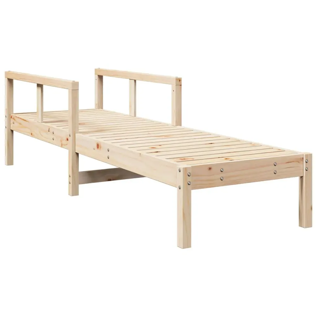 Sun Lounger 199.5x62x55 cm Solid Wood Pine Price