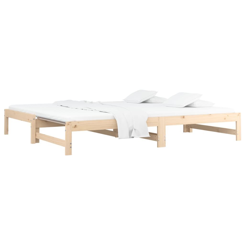 Pull-out Day Bed 2x(92x187) cm Solid Wood Pine Price