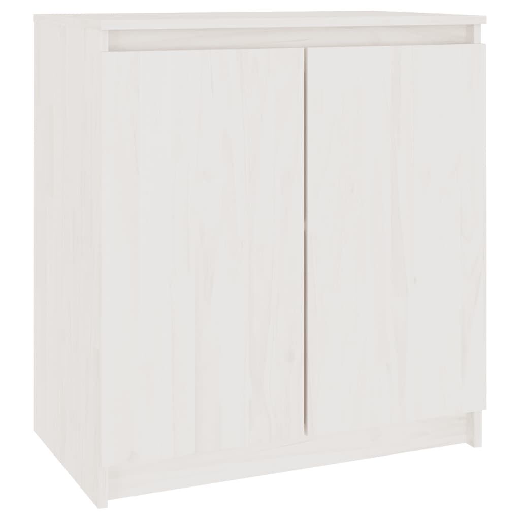 Side Cabinet White 60x36x65 cm Solid Wood Pine Price