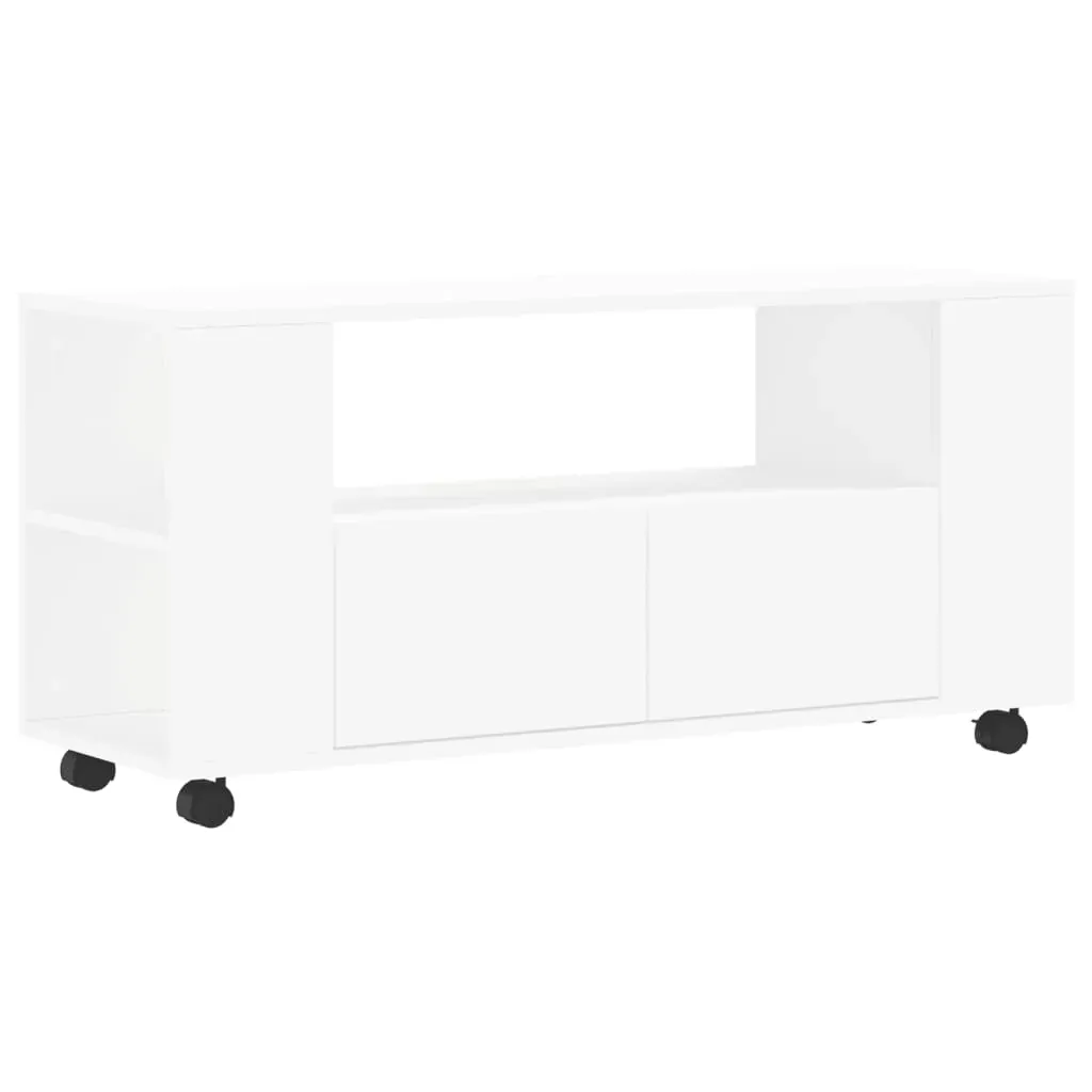 TV Cabinet White 102x34.5x43 cm Engineered Wood Price
