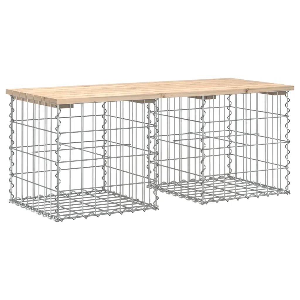 Garden Bench Gabion Design 103x44x42 cm Solid Wood Pine Price