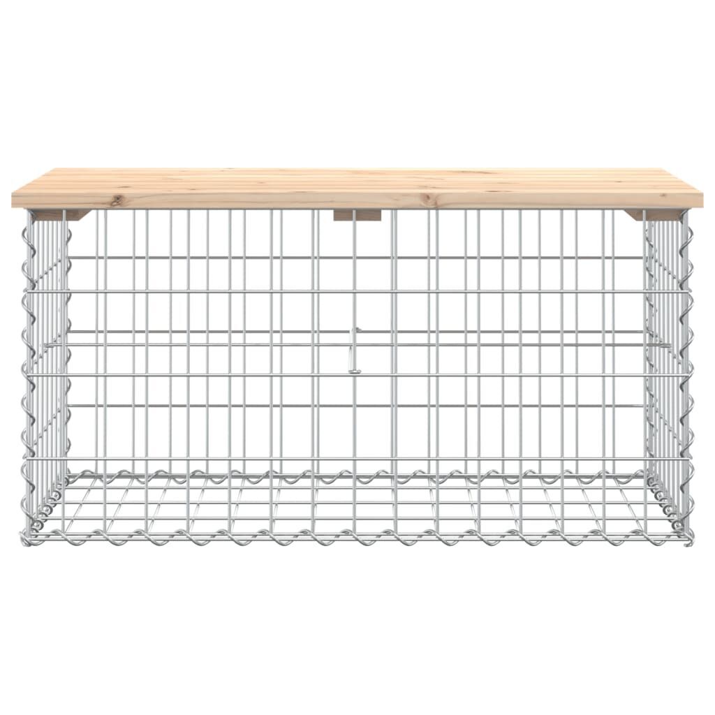 Garden Bench Gabion Design 83x44x42 cm Solid Wood Pine Price