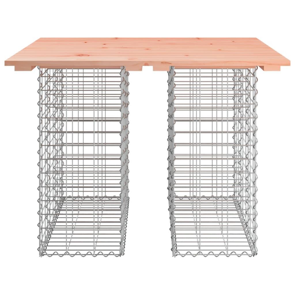 Garden Bench Gabion Design 100x102x72 cm Solid Wood Douglas Price