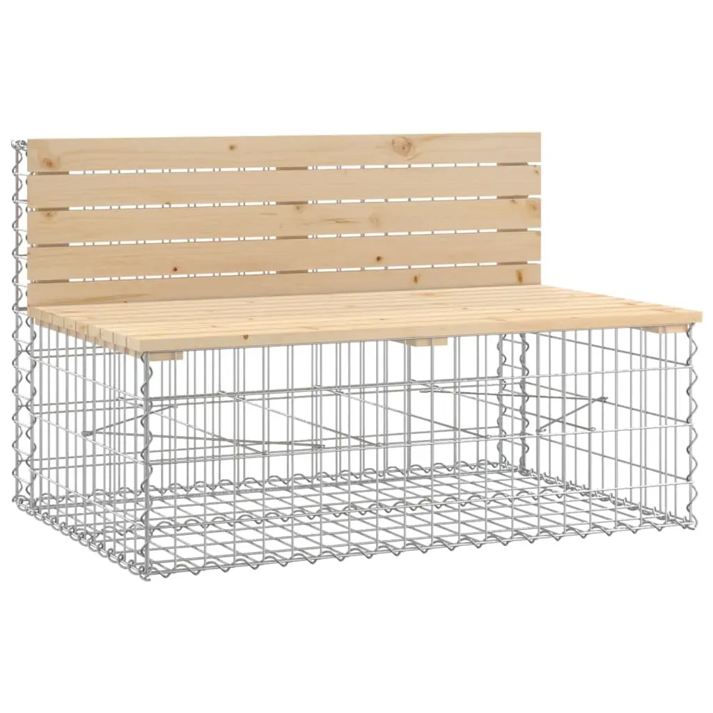 Garden Bench Gabion Design 103x70x65 cm Solid Wood Pine Price