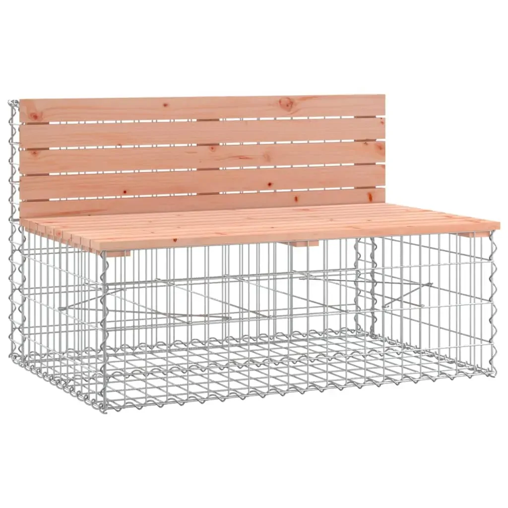 Garden Bench Gabion Design 103x70x65 cm Solid Wood Douglas Price