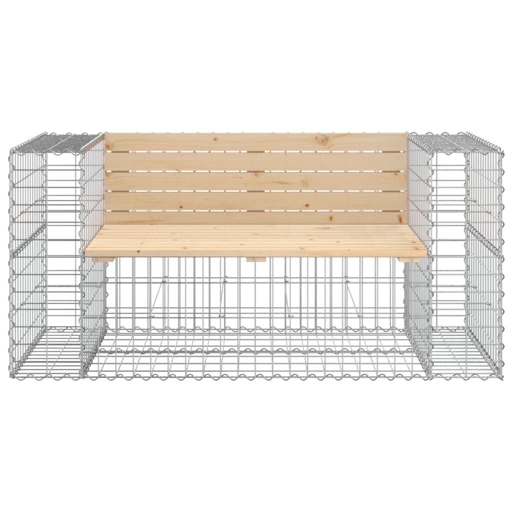 Garden Bench Gabion Design 143x71x65.5 cm Solid Wood Pine Price