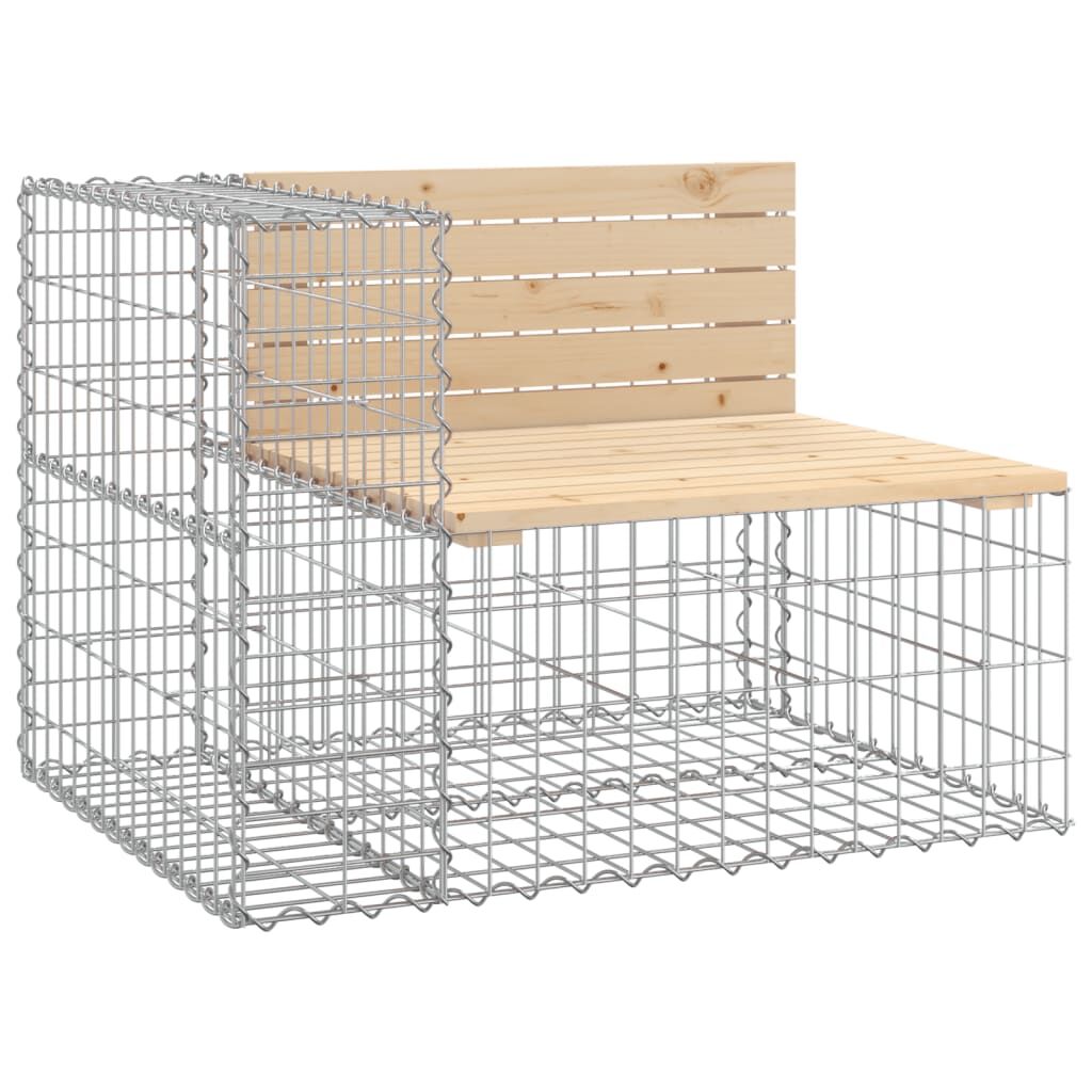 Garden Bench Gabion Design 92x71x65.5 cm Solid Wood Pine Price