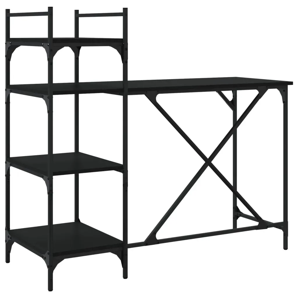 Computer Desk with Shelves Black 120x47x109 cm Price