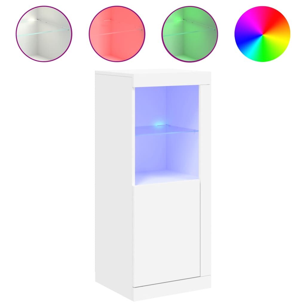 Sideboard with LED Lights White 41x37x100 cm Price