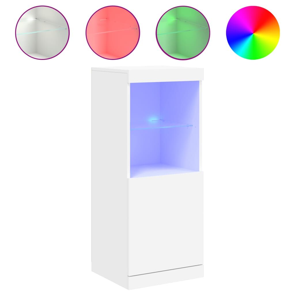 Sideboard with LED Lights White 41x37x100 cm Price