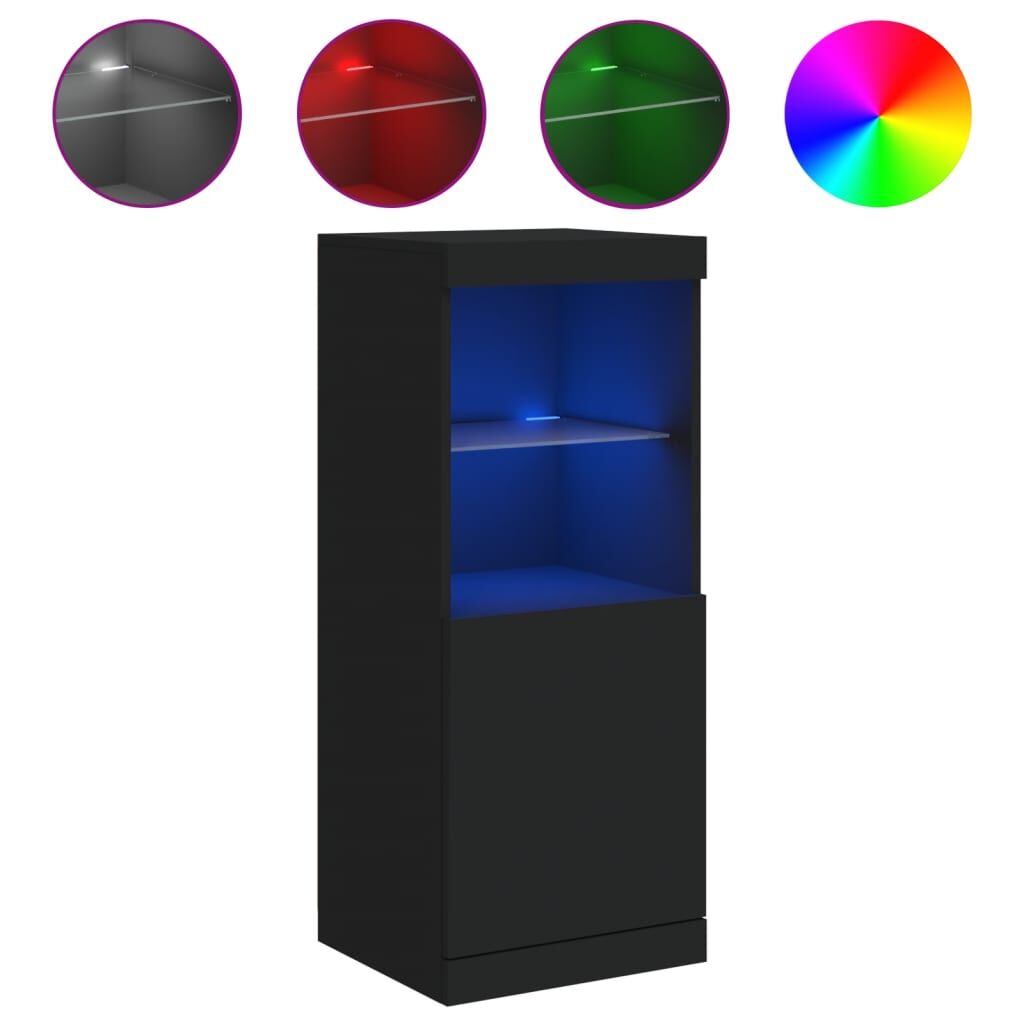 Sideboard with LED Lights Black 41x37x100 cm Price