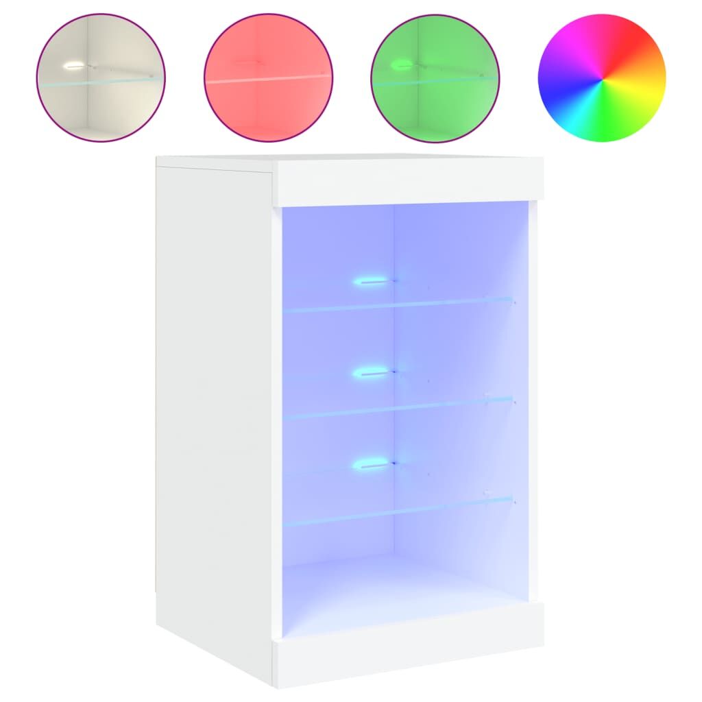 Sideboard with LED Lights White 41x37x67 cm Price
