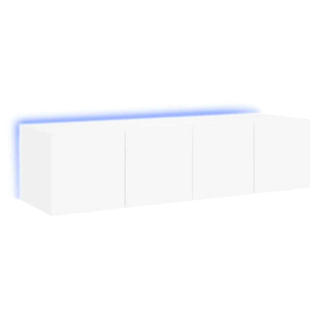 TV Wall Cabinets with LED Lights 2 pcs White 60x35x31 cm Price