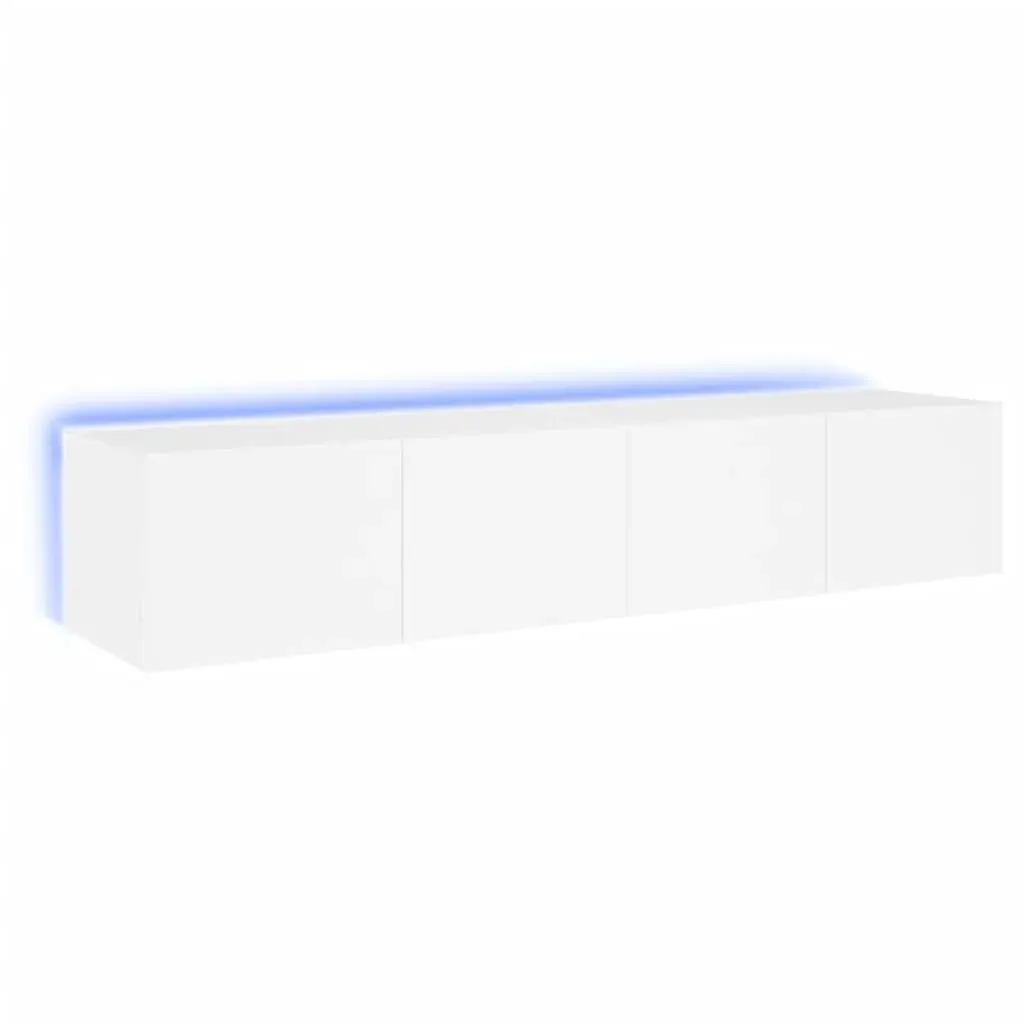 TV Wall Cabinets with LED Lights 2 pcs White 80x35x31 cm Price