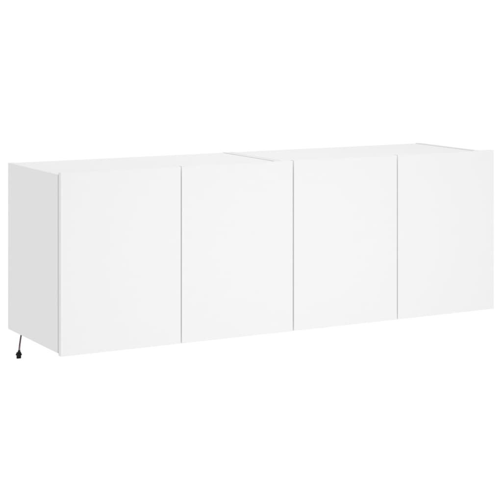 TV Wall Cabinets with LED Lights 2 pcs White 60x35x41 cm Price