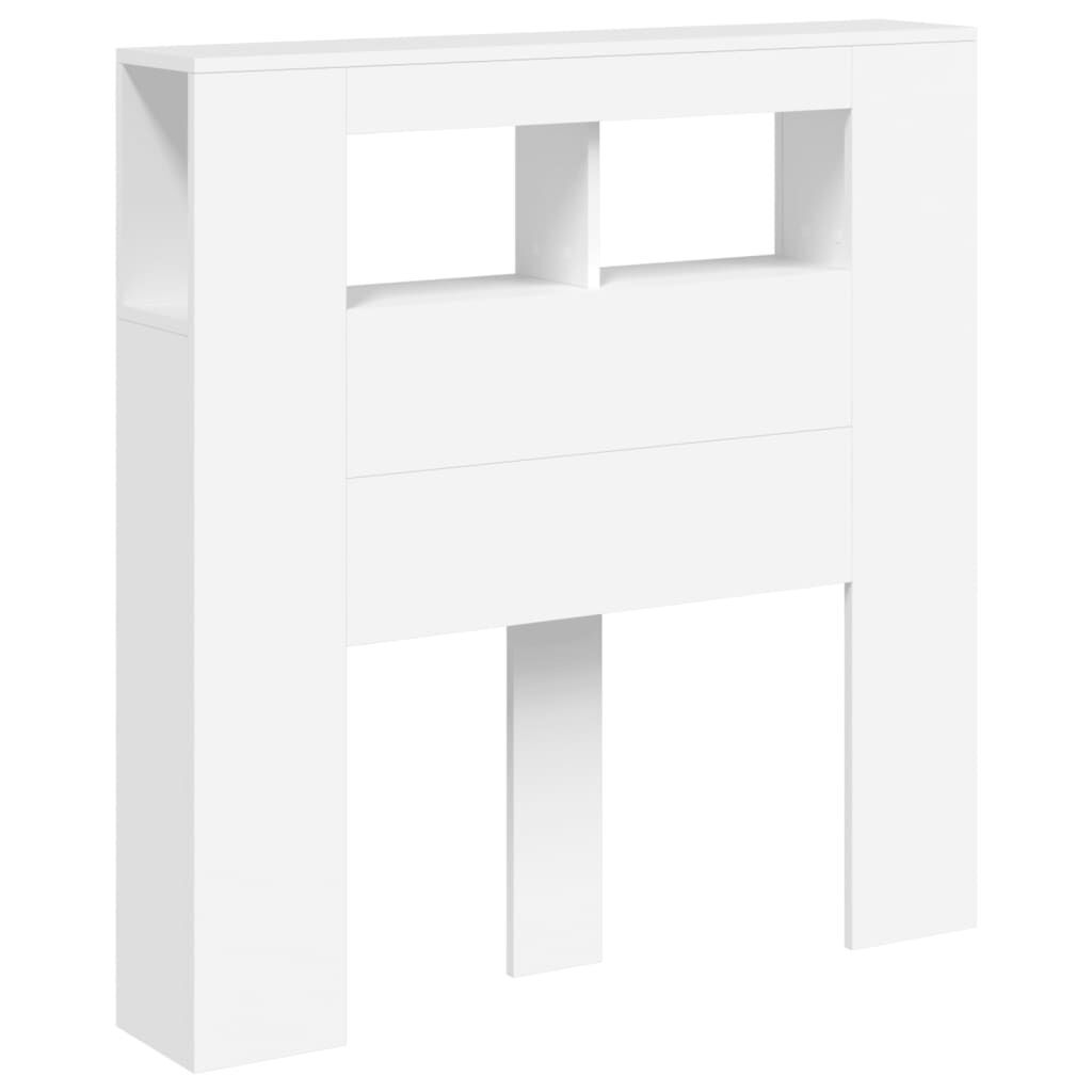 LED Headboard White 100 cm Engineered Wood Price